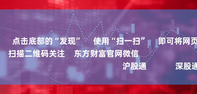 股票配资开户      点击底部的“发现”     使用“扫一扫”     即可将网页分享至朋友圈                            扫描二维码关注    东方财富官网微信                                                                        沪股通             深股通